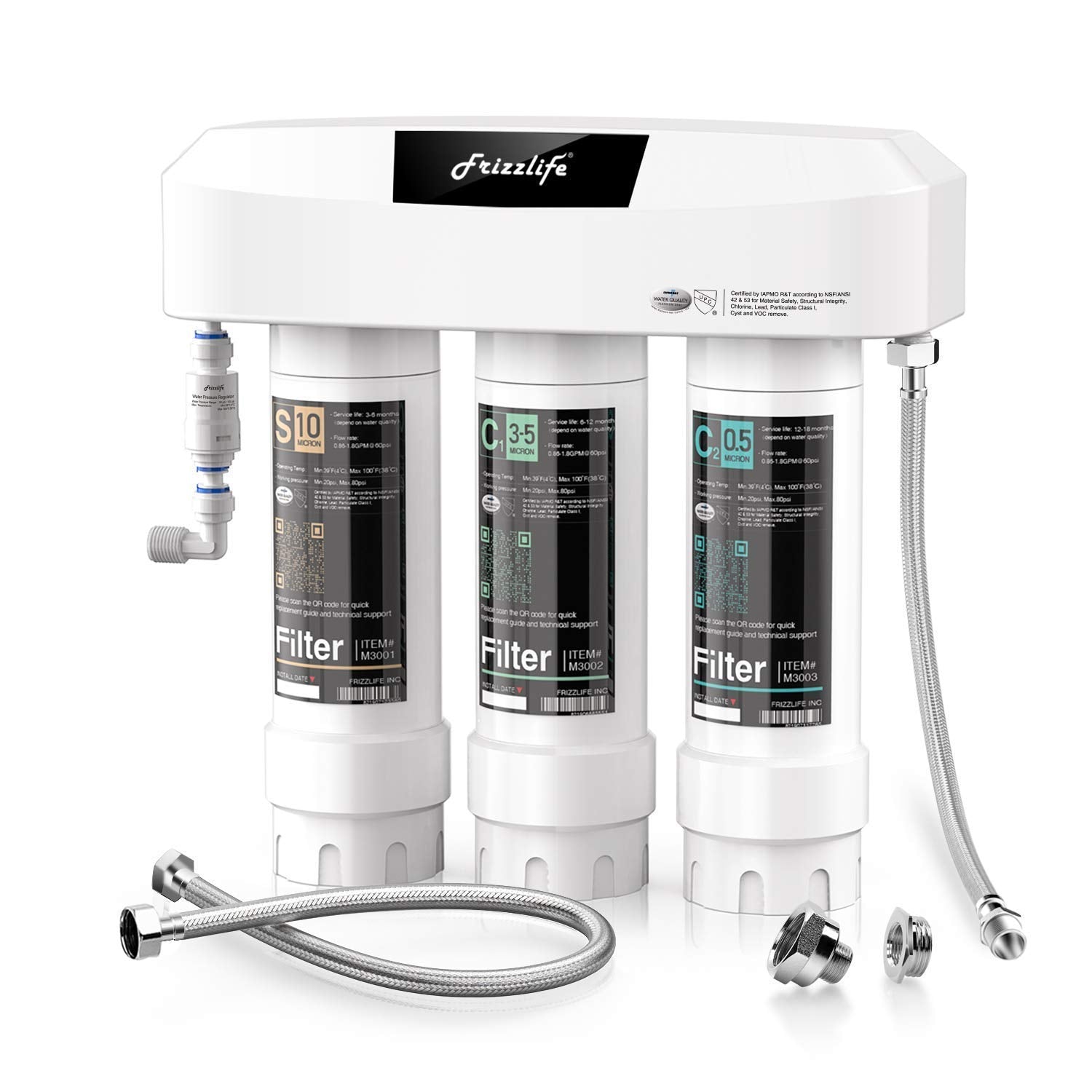 Frizzlife SK99-NEW Under Sink Water Filter - 0.5 Micron Carbon Block
