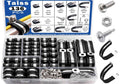 Taiss 136PCS 304 Stainless Steel Rubber Lined P Clips & Hose Clamp Kit