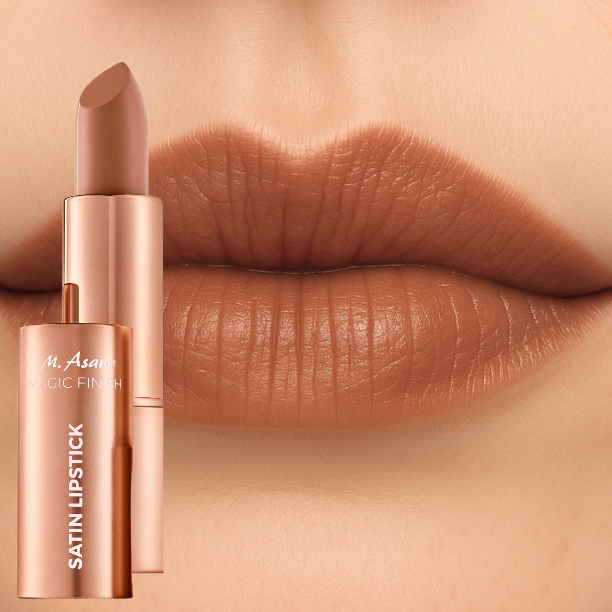 M. Asam MAGIC FINISH Satin Lipstick – Hazelnut-Heaven Plumping Nude