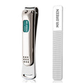 MR.GREEN Stainless Steel Nail Clippers with Glass File – Large Size