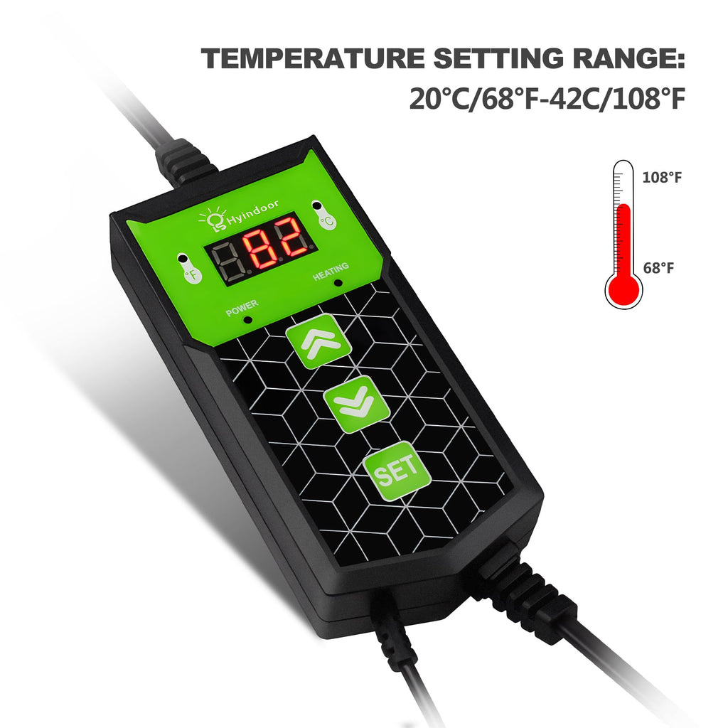Hyindoor Seedling Heat Mat with Thermostat | Waterproof Plant Warming Mat