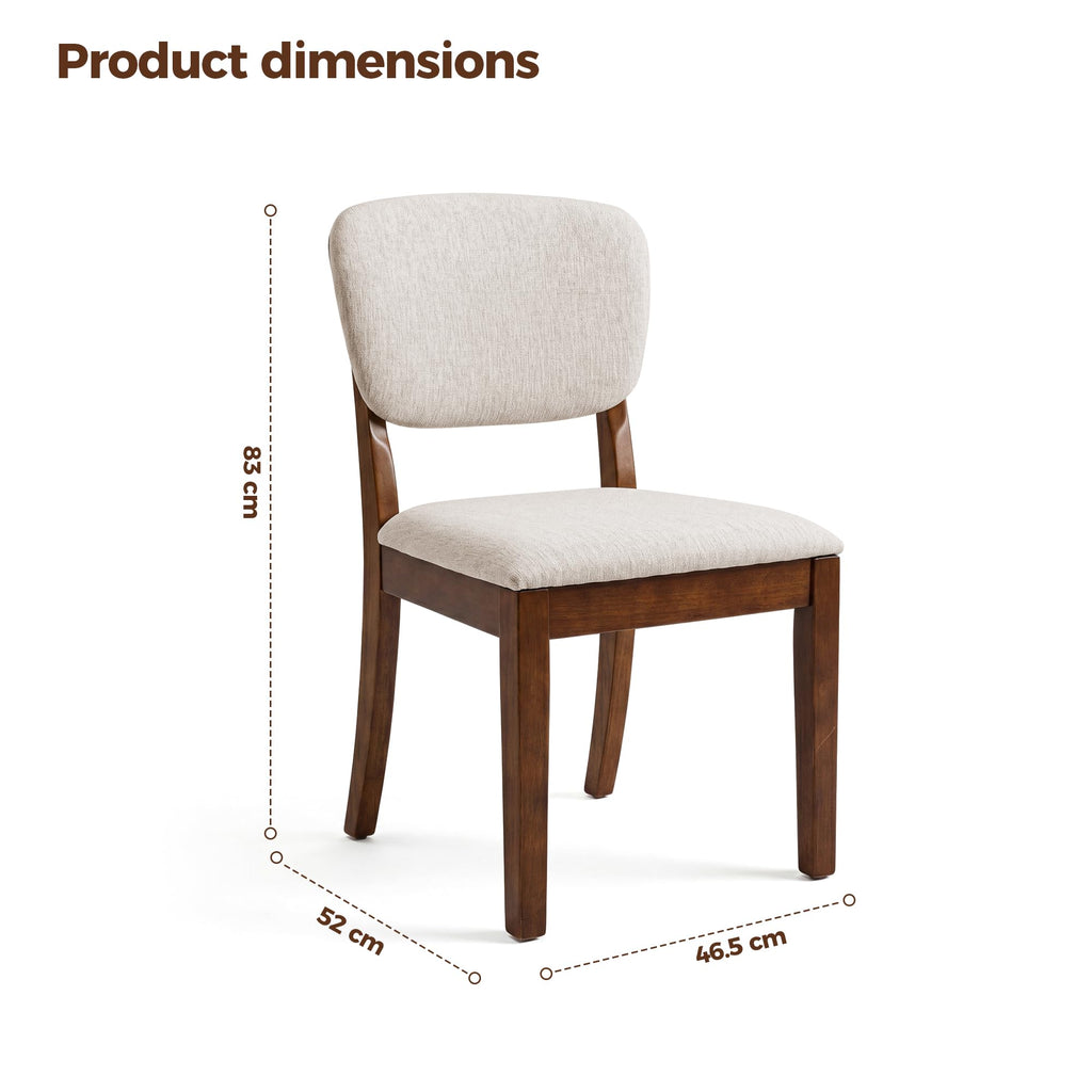 BonVache Upholstered High Back Kitchen Chair Dining Chairs set of 2 - image 2