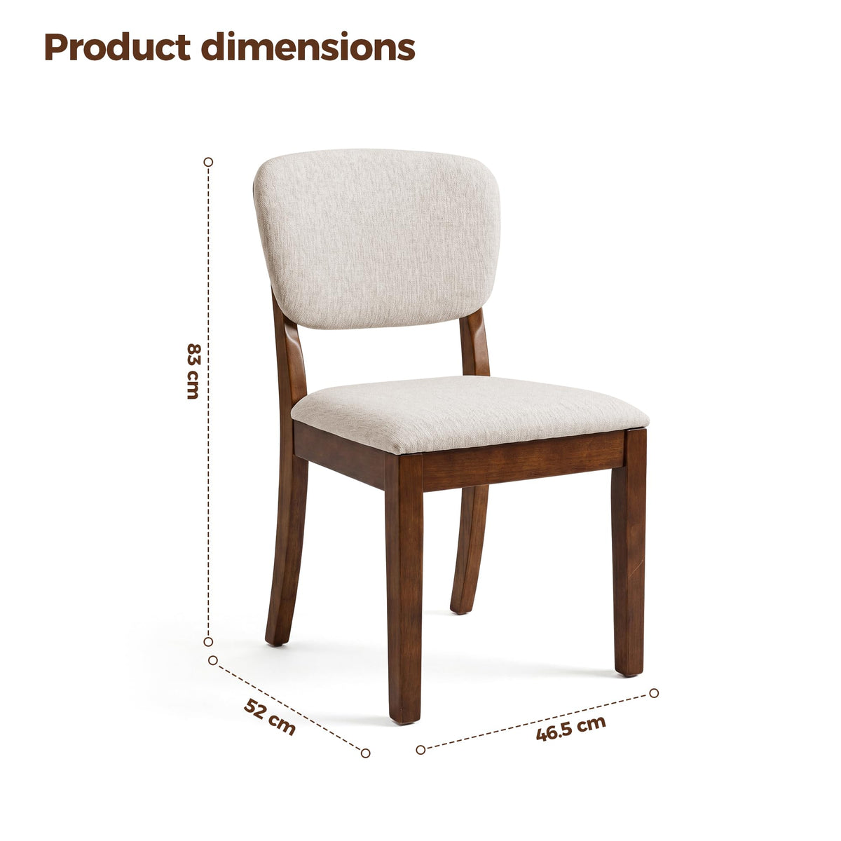 BonVache Upholstered High Back Kitchen Chair Dining Chairs set of 2 - image 2