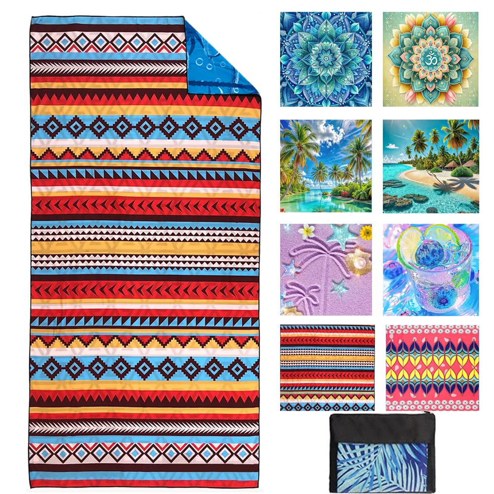 JAODFK Microfibre Beach Towel 71"X32" Quick Dry Lightweight Sand Free Extra Large Thin Towels Travel Essentials For Adults Womens Swim Bath - image 1