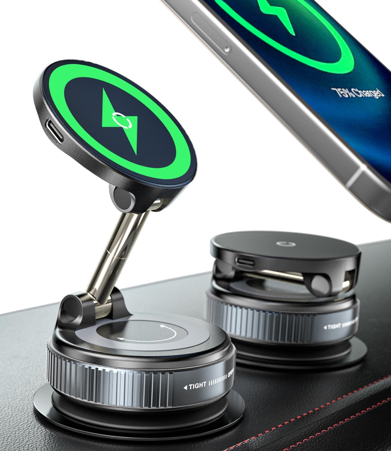 ALAFLY 15W Magnetic Wireless Car Charger – MagSafe Foldable Phone Mount