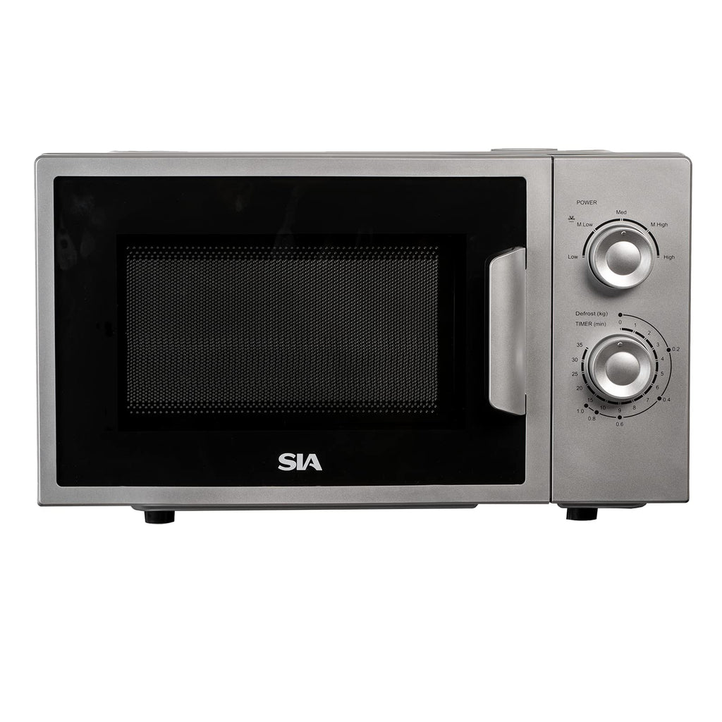 SIA FAM21SI 700W Freestanding Silver Microwave - 20L Capacity
