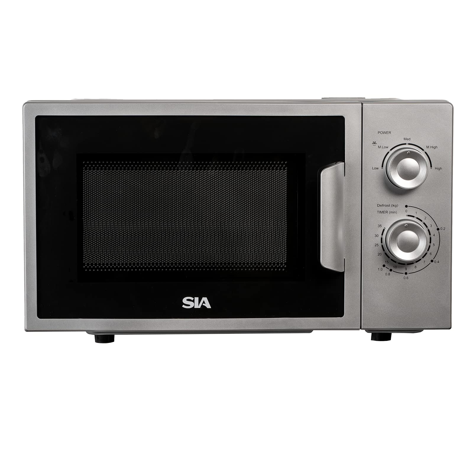 SIA FAM21SI 700W Freestanding Silver Microwave - 20L Capacity