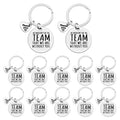 Ximalun 12 Pcs Employee Appreciation Keyrings | Stainless Steel Team Gifts