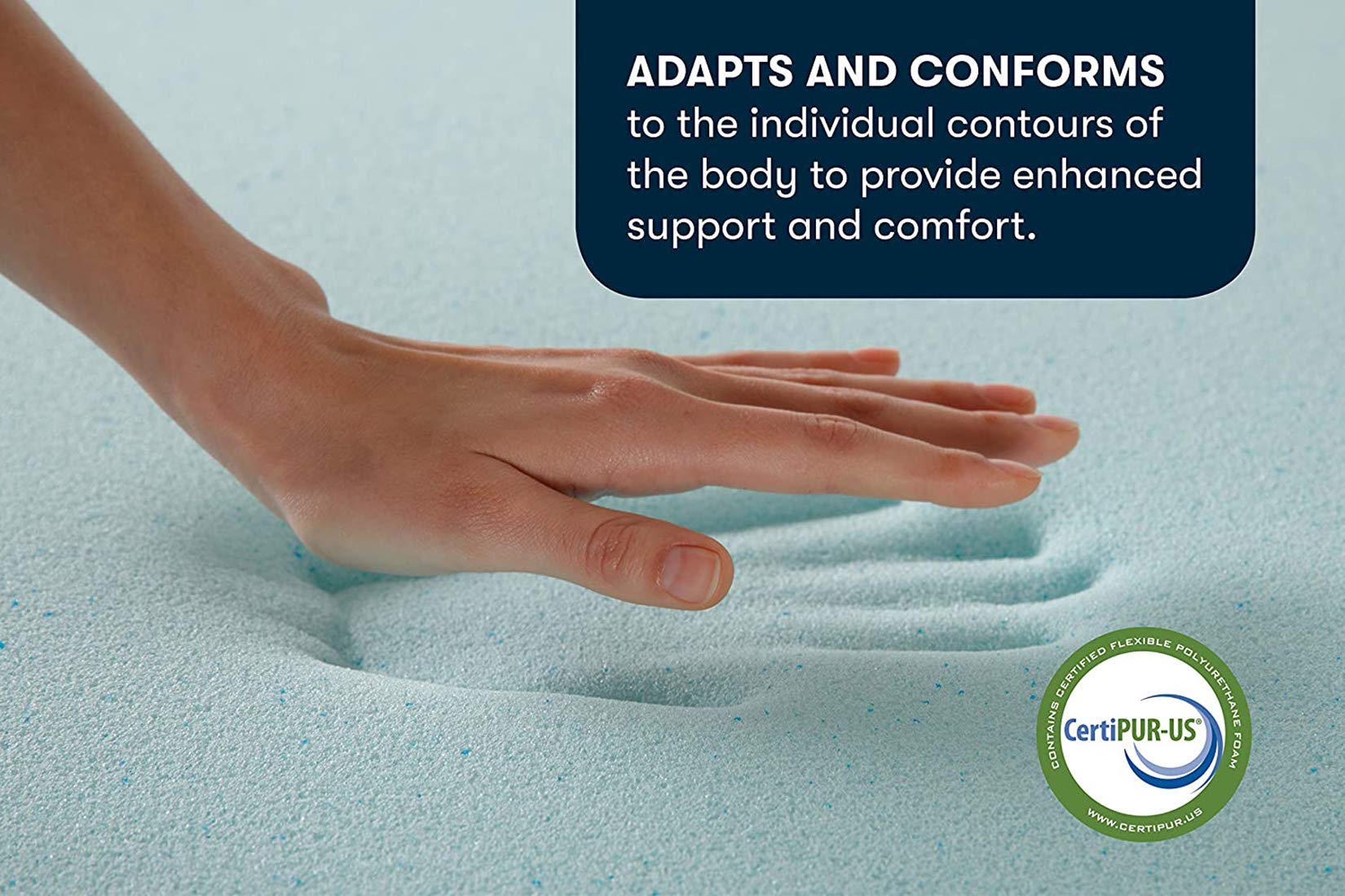 Serta ThermaGel Cooling Memory Foam Mattress Topper – Twin XL
