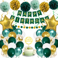 Jolof Store Green and Gold Birthday Party Decorations Kit - 55 Piece Set