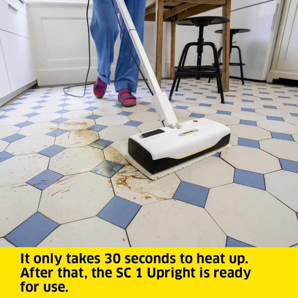 Kärcher SC 1 Upright Steam Mop – Slim Hard Floor Cleaner with EasyFix