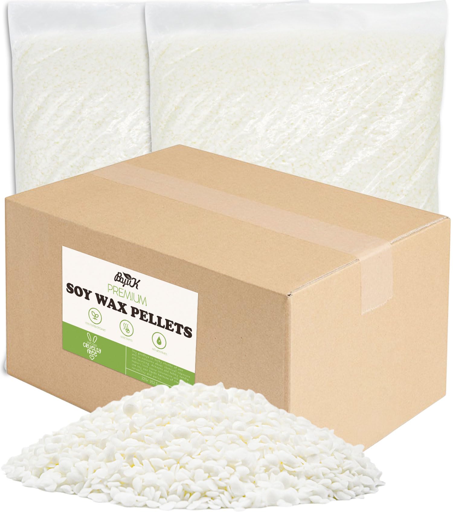 BOYUJK 100% Natural Soy Wax for Candle Making | Organic & Pure - 10KG