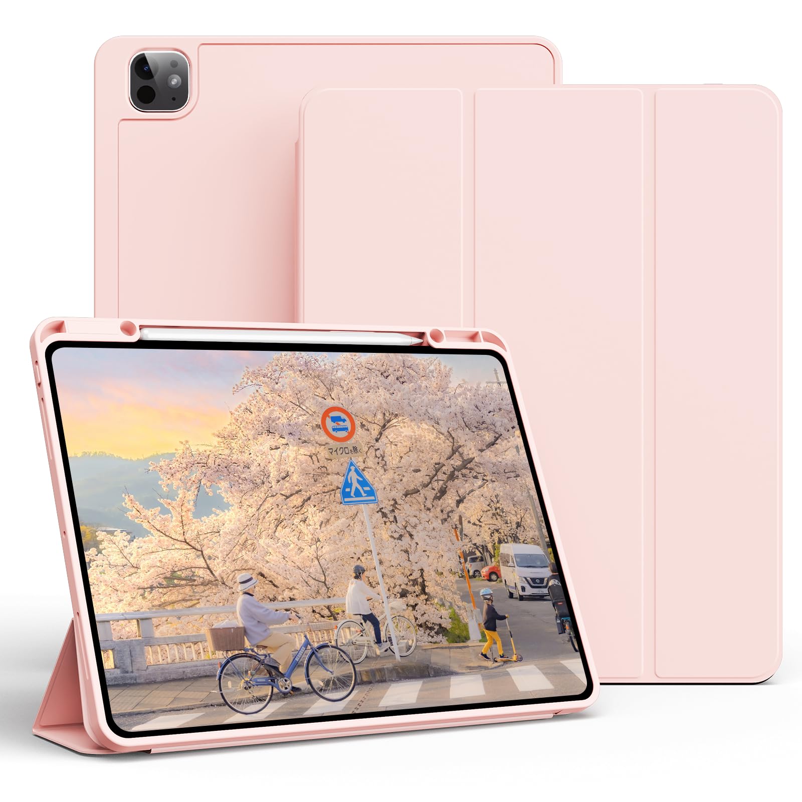 KVTVOU iPad Pro 13 Inch Case (2024/2025) – Slim Trifold Stand PU Leather