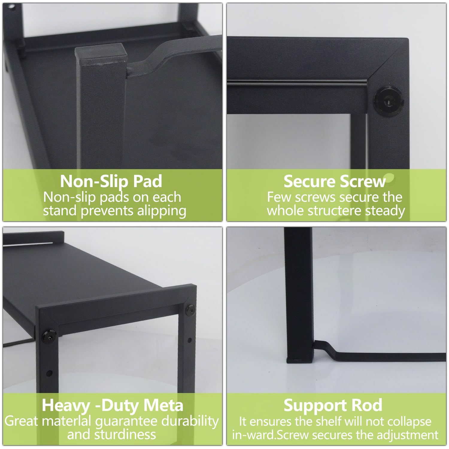 Goodsnetic Expandable Cabinet Shelf Organizer | 2 Pack Heavy Duty Metal