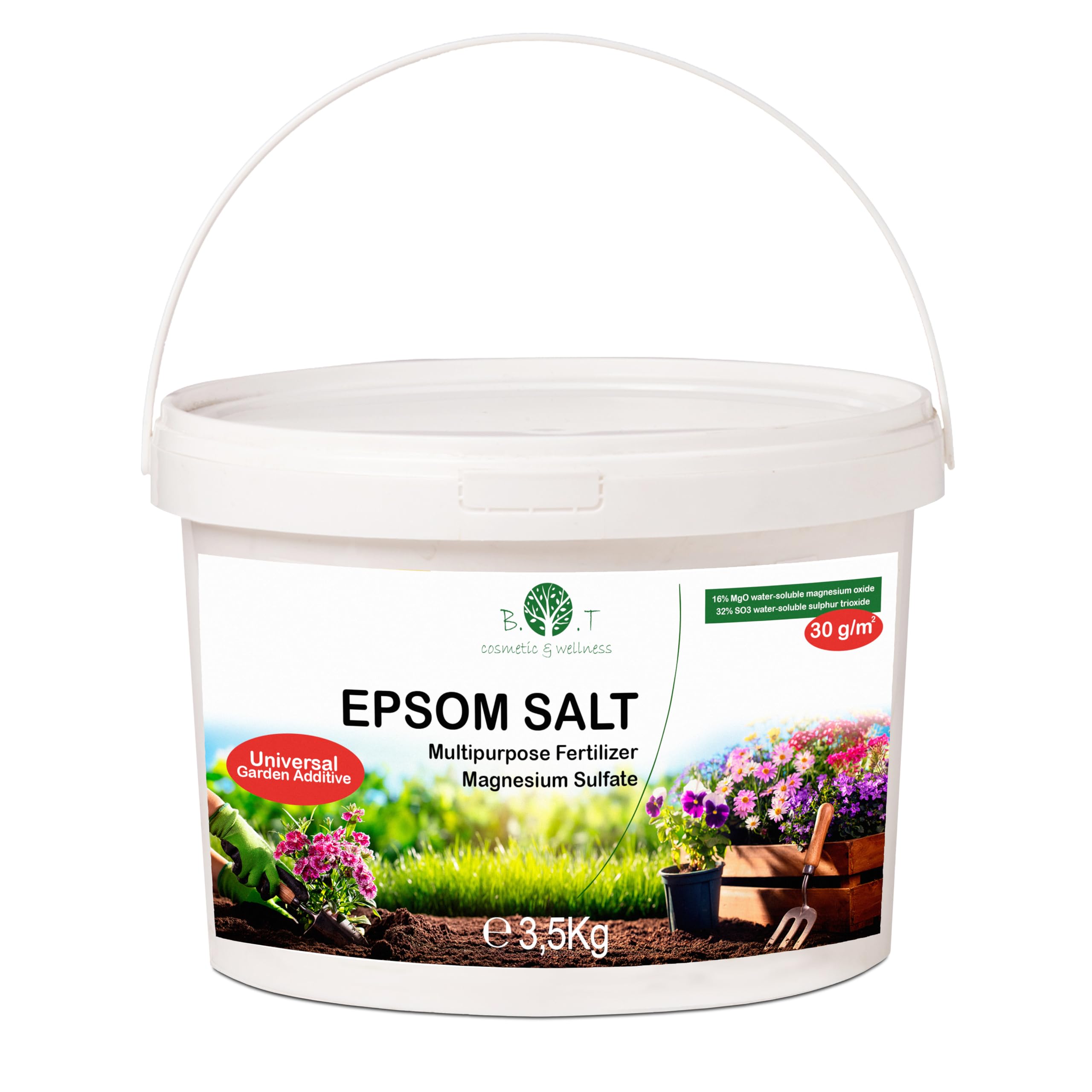 B.O.T Epsom Salts – 100% Natural Magnesium Sulphate Fertilizer – 1kg