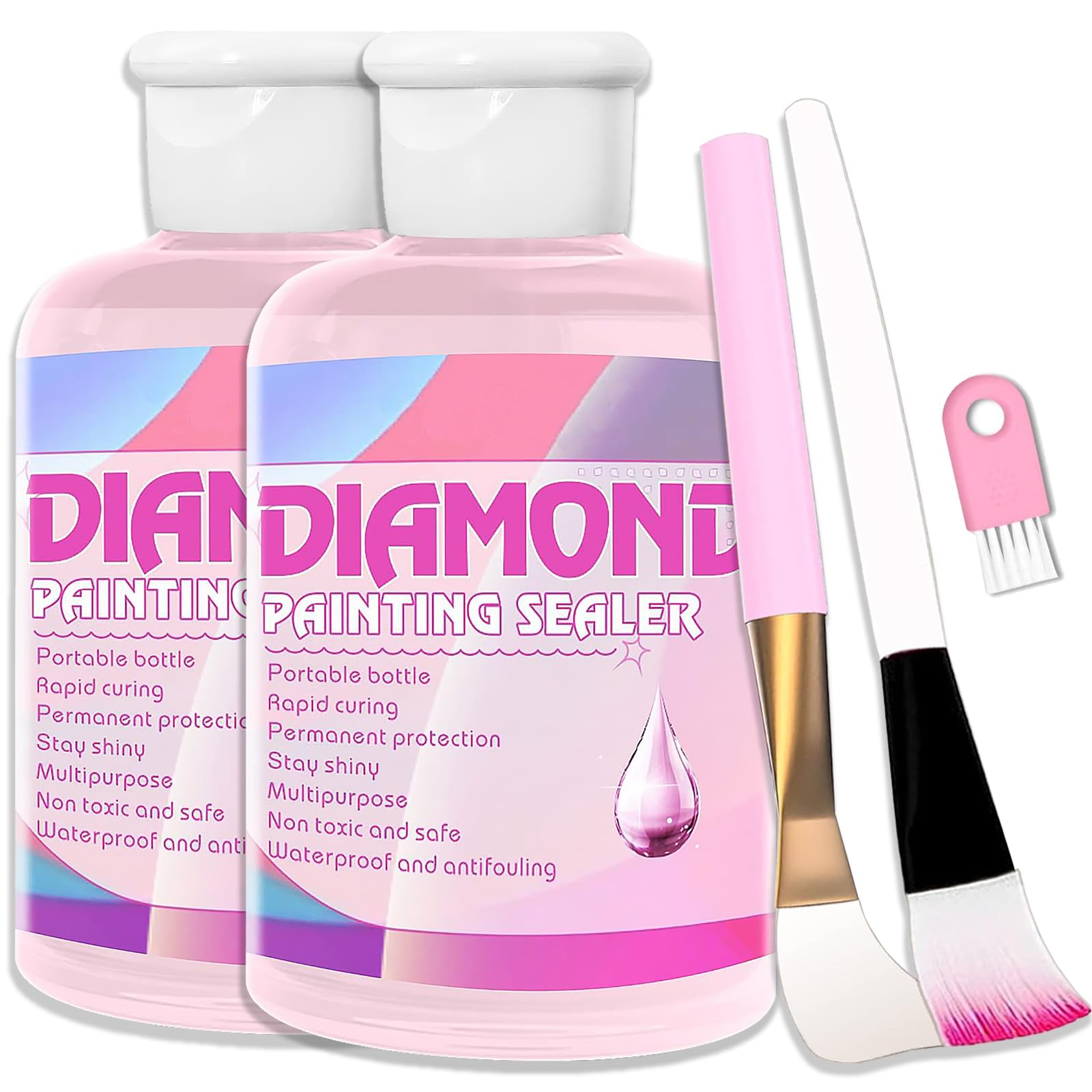 Jolof Store Diamond Art Sealer Kit – 240ml Fast Drying Puzzle Glue & Brush
