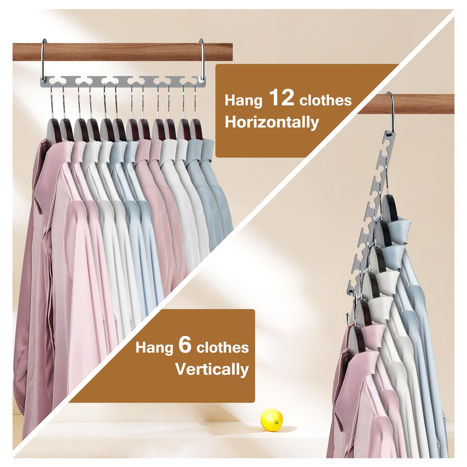 Sindax 20pcs Space Saving Magic Hangers | Stainless Steel Closet Organizer