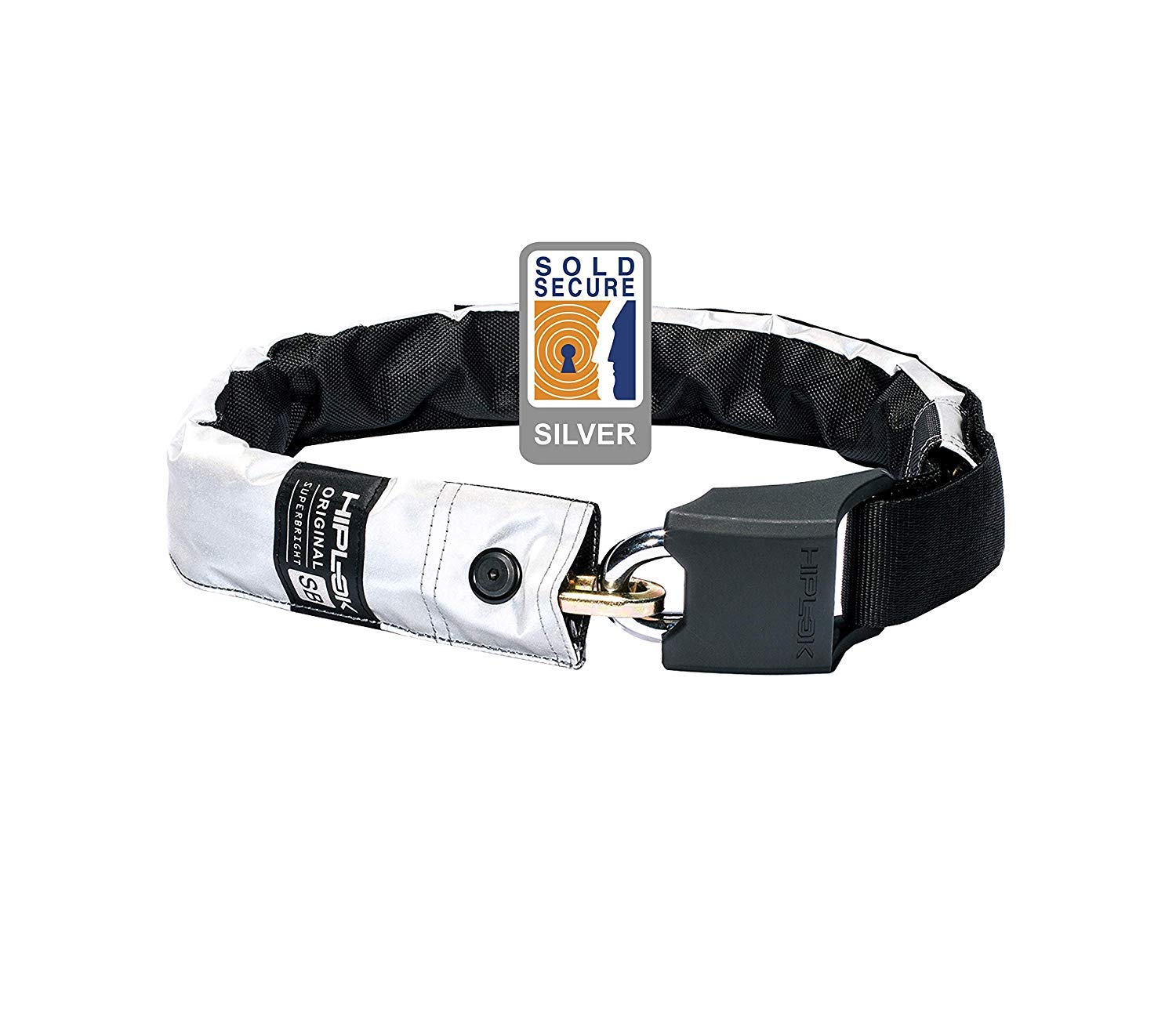 Hiplok Original Wearable Bike Chain Lock – 8mm Hardened Steel, 85cm