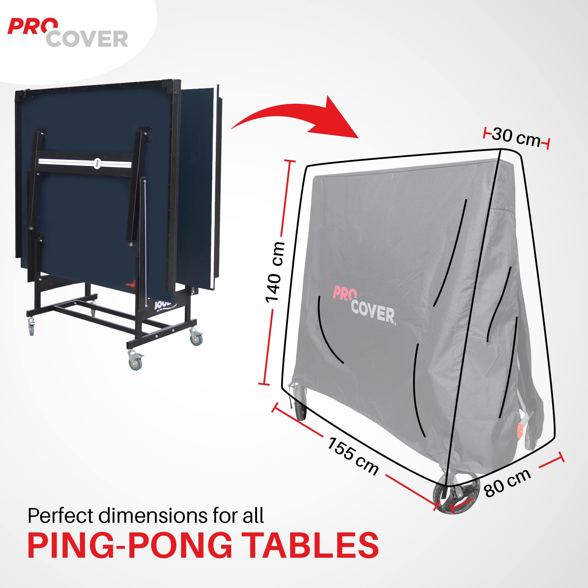 ProCover – Waterproof Ping Pong Table Cover | Heavy Duty 600D Oxford
