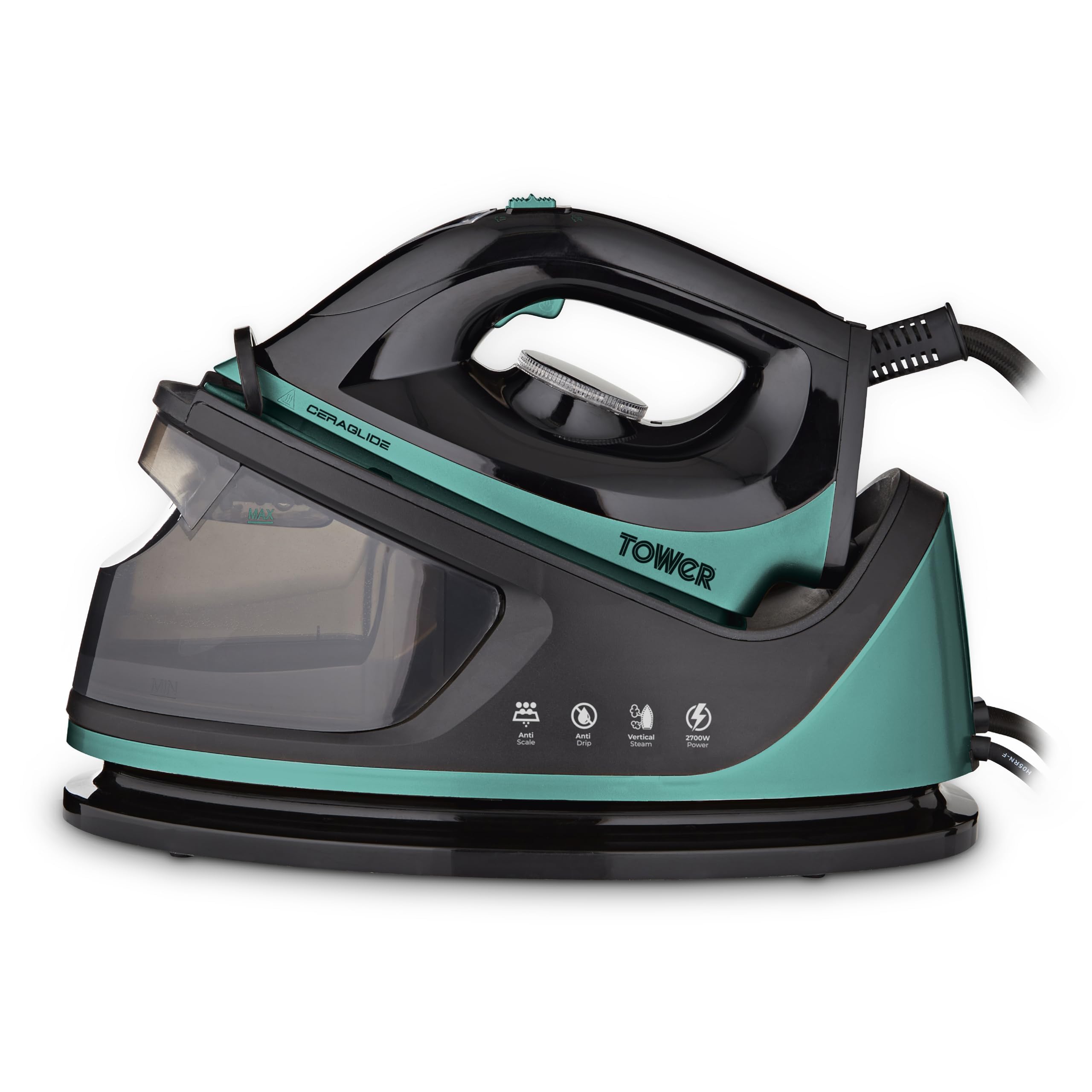Tower Ceraglide Steam Generator Iron | 2700W Digital Display - Teal