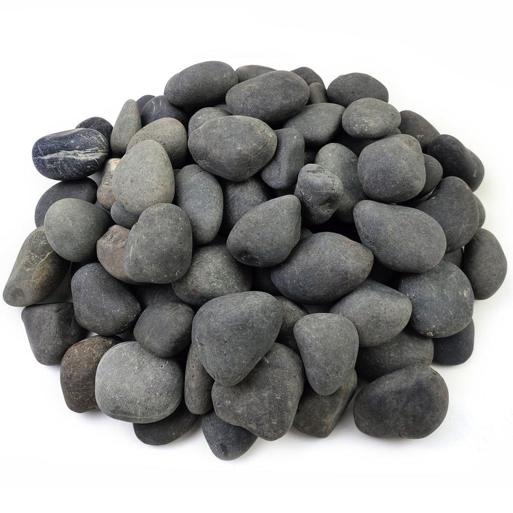 FANTIAN 20 lbs Black Garden Stones | 4-6 cm Natural Decorative Pebbles