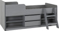 Seconique Felix 3' Single Low Sleeper Bed - Grey Space Saving Bed