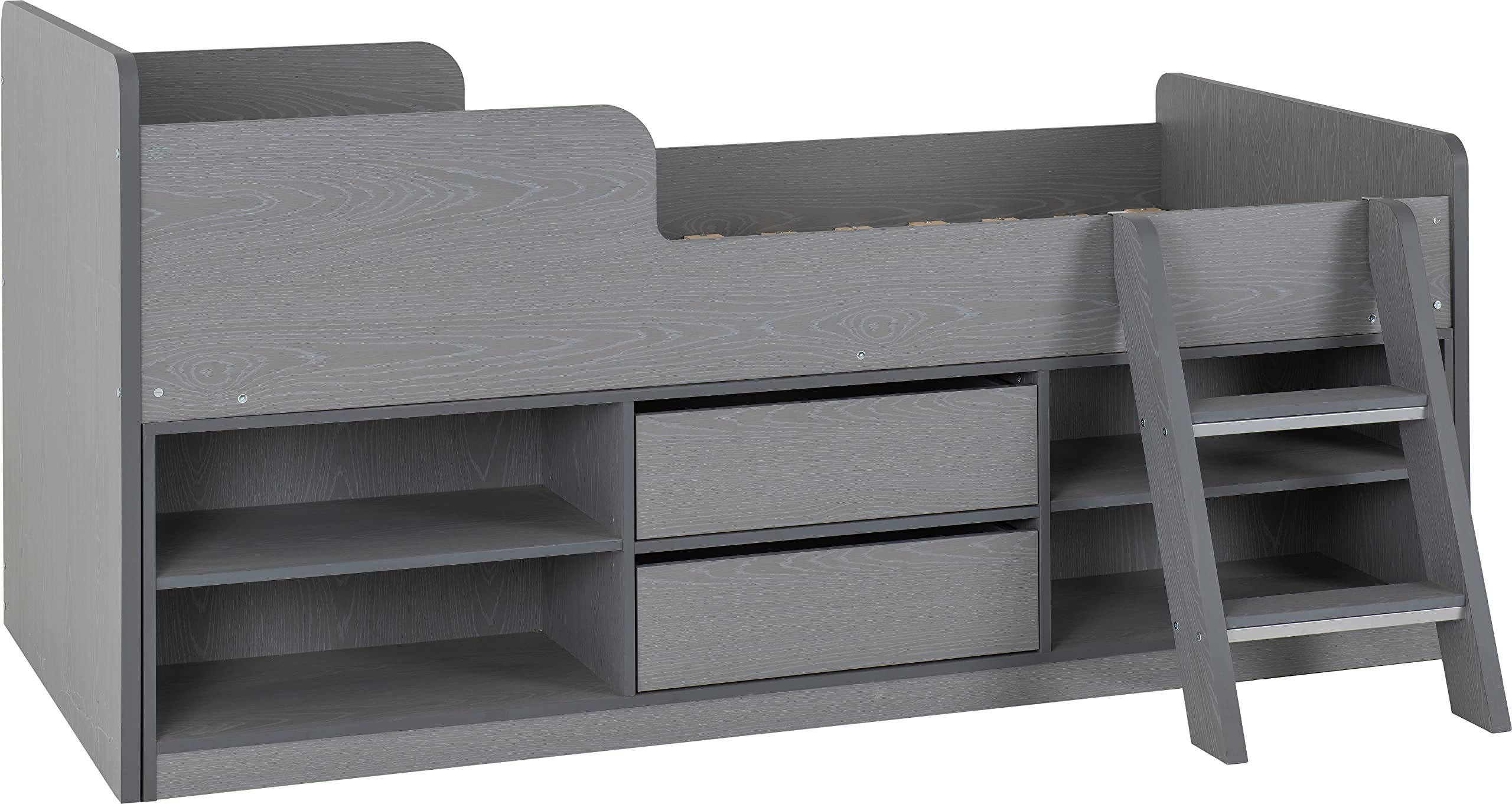 Seconique Felix 3' Single Low Sleeper Bed - Grey Space Saving Bed
