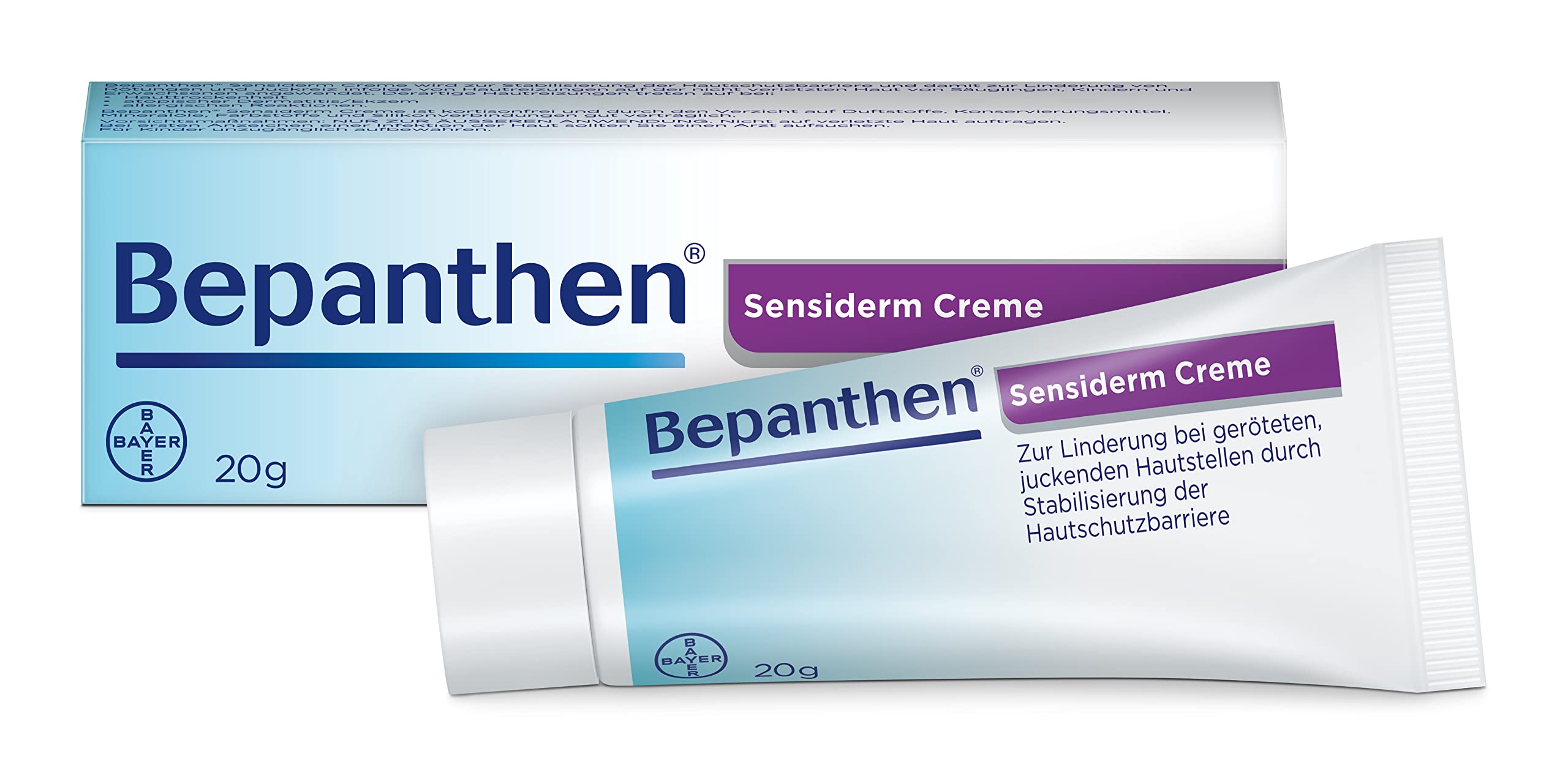 Bepanthen Sensiderm Cream – Itch Relief Skin Protectant with Shea Butter, 20g