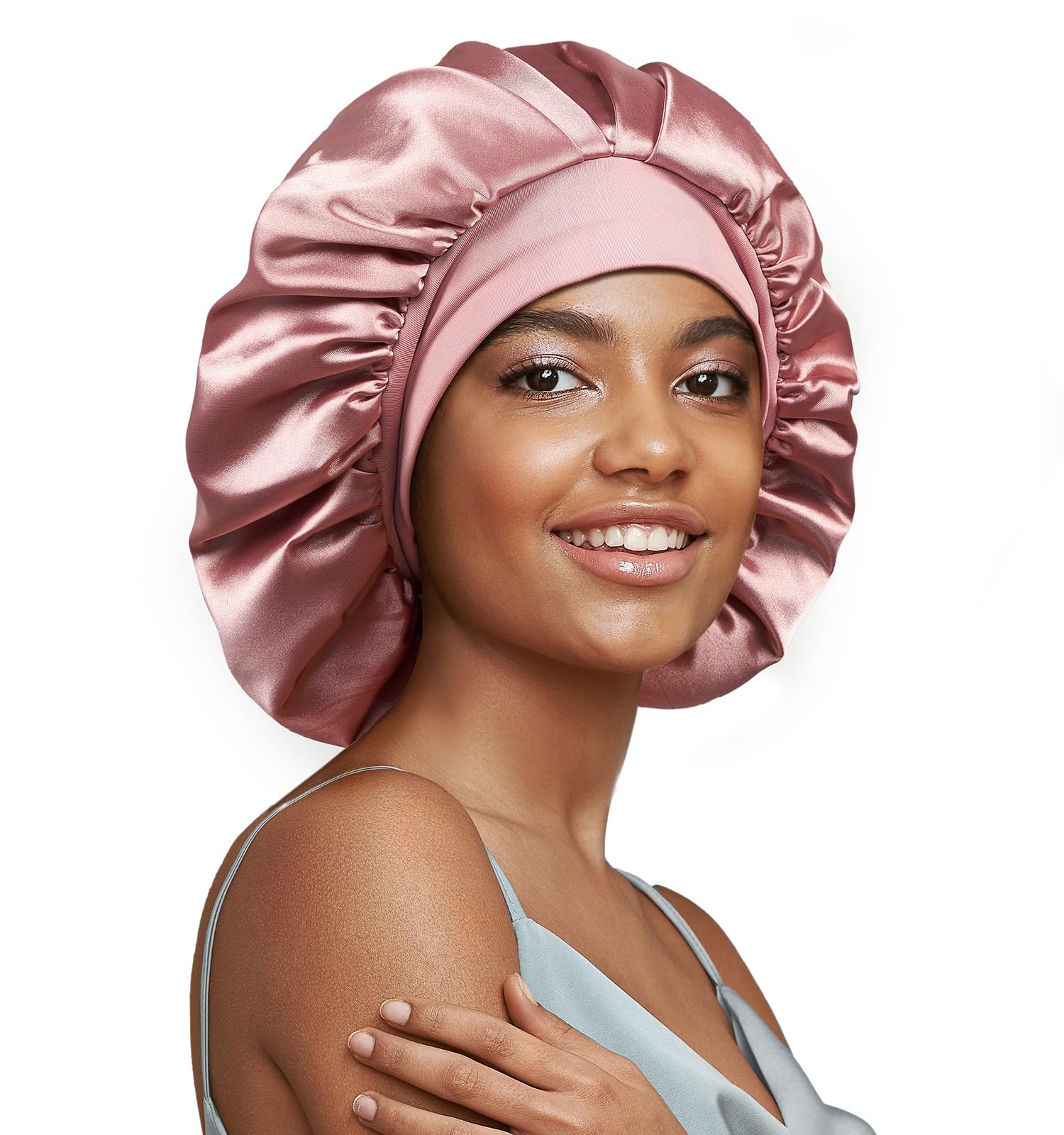 Umisleep 22 Momme Mulberry Silk Bonnet | Double Layer Hair Wrap for Sleeping