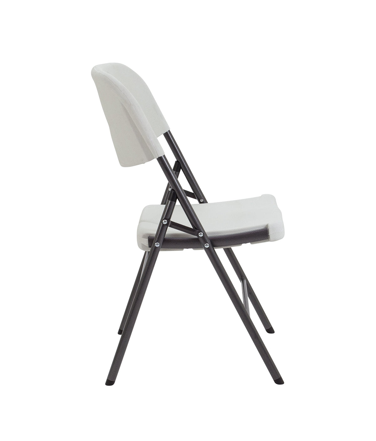 Office Hippo Occasional Folding 4 Leg Chair, Plastic, White - image 3