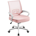 Yaheetech Ergonomic Chair Mesh Swivel Lumbar Support Adjustable Desk Pink - image 1