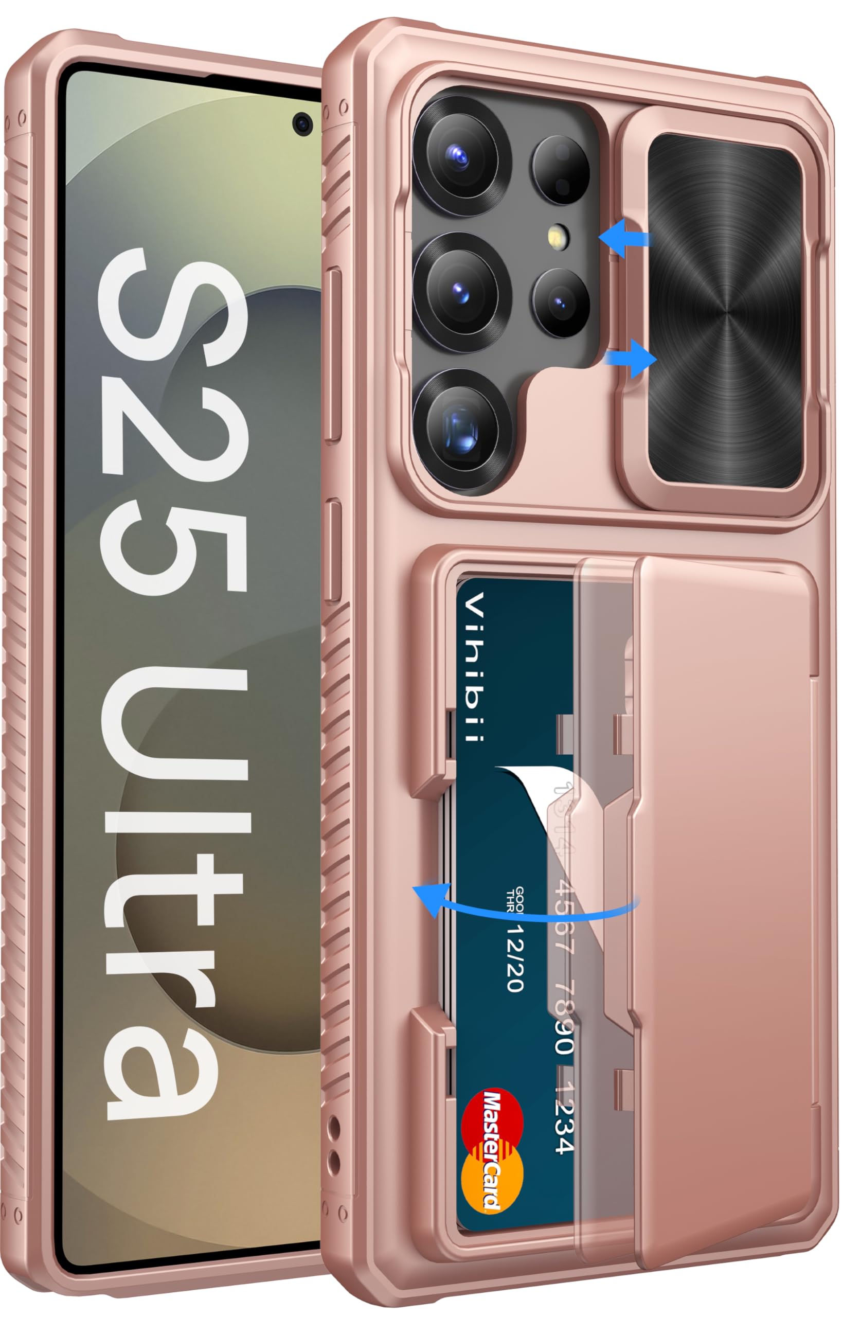 Vihibii Samsung Galaxy S25 Ultra Wallet Case | RFID Card Holder & Camera Cover