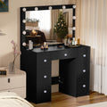 Guanglai Makeup Vanity with Lighted Mirror – 7 Drawers Dressing Table
