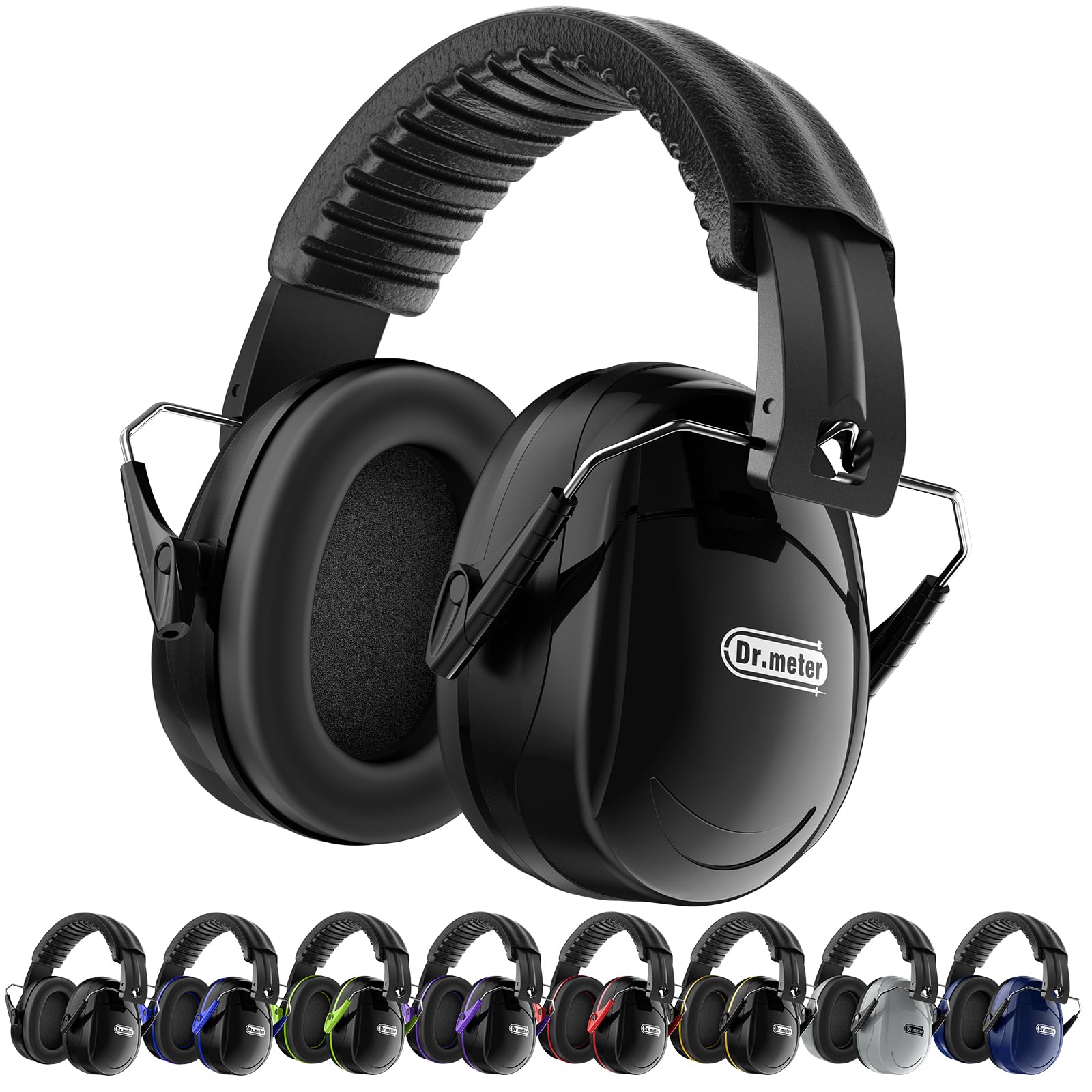 Dr.meter Noise Reduction Safety Ear Muffs - 31dB Adjustable Headband