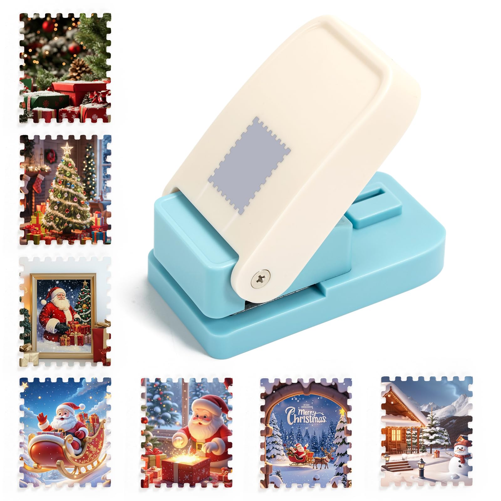 Jolof Store Rectangle Stamp Paper Punch - Portable Craft Cutter for DIY