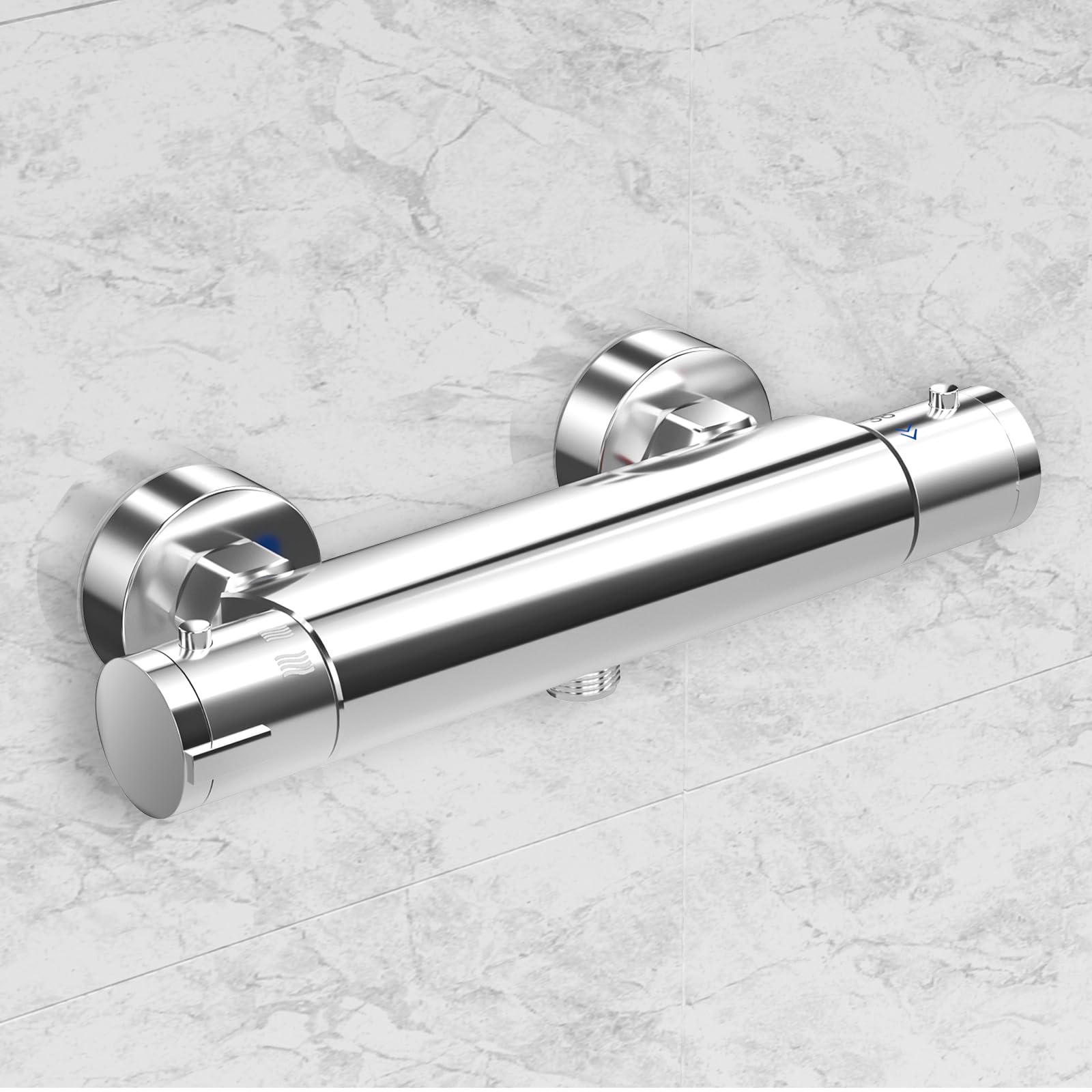 Hanstore Thermostatic Shower Mixer Bar | Wall Mounted Chrome Valve
