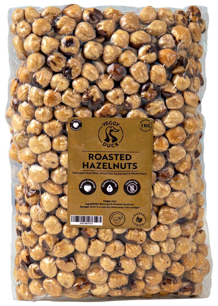 Veggy Duck Italian Roasted Hazelnuts – 1kg Unsalted & GMO Free