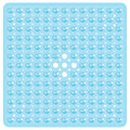Xeepp Square Shower Mat – 53x53cm Clear Non-Slip Anti-Mould Bath Mat