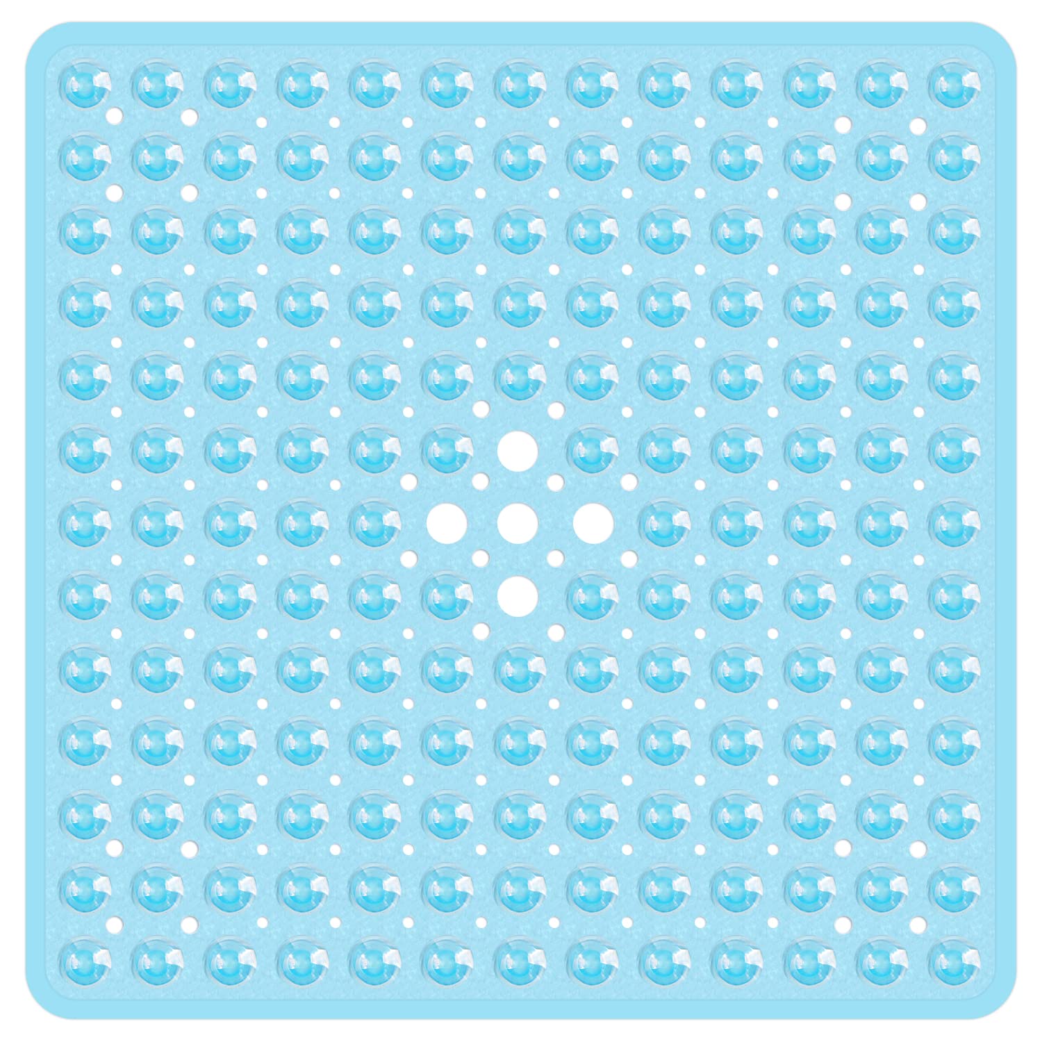Xeepp Square Shower Mat – 53x53cm Clear Non-Slip Anti-Mould Bath Mat