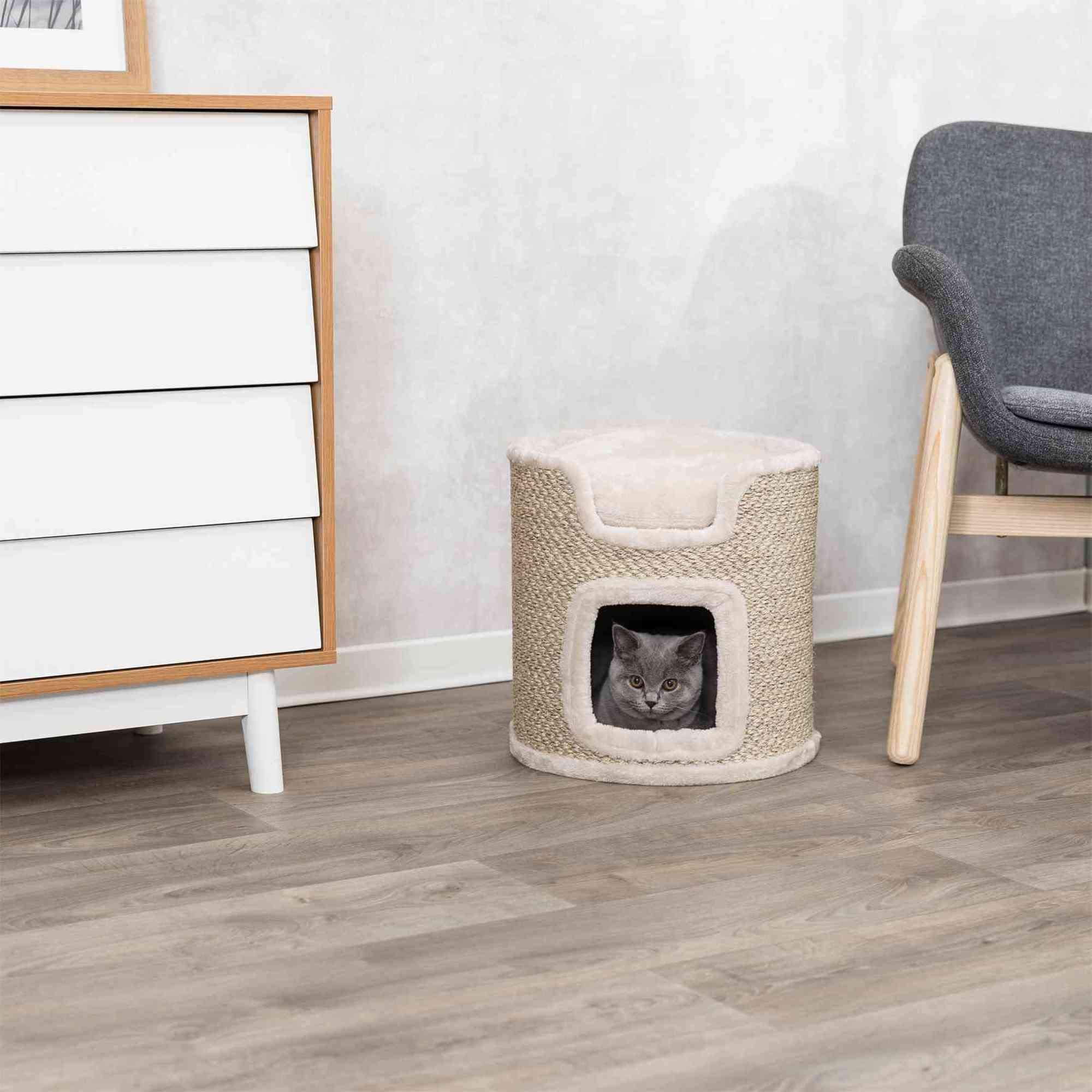 Trixie Ria Cat Tower - Sisal Scratching Condo with Padded Platform
