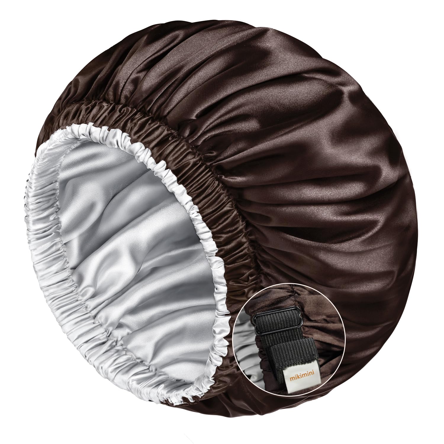 Mikimini Large Satin Bonnet | Reversible Sleep Cap for Curly Hair & Braids