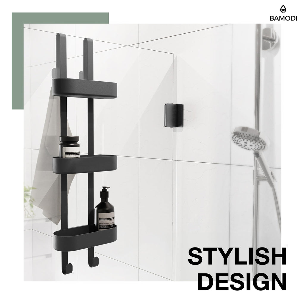Bamodi 3-Tier Hanging Shower Caddy – Adjustable Plastic Storage Organizer