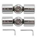 Hoypeyfiy 2Pcs 19mm Stainless Steel Adjustable Curtain Rod Elbow Connectors