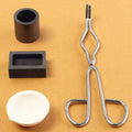 16oz Gold Graphite Crucible Set with Tongs and Ingot Mold