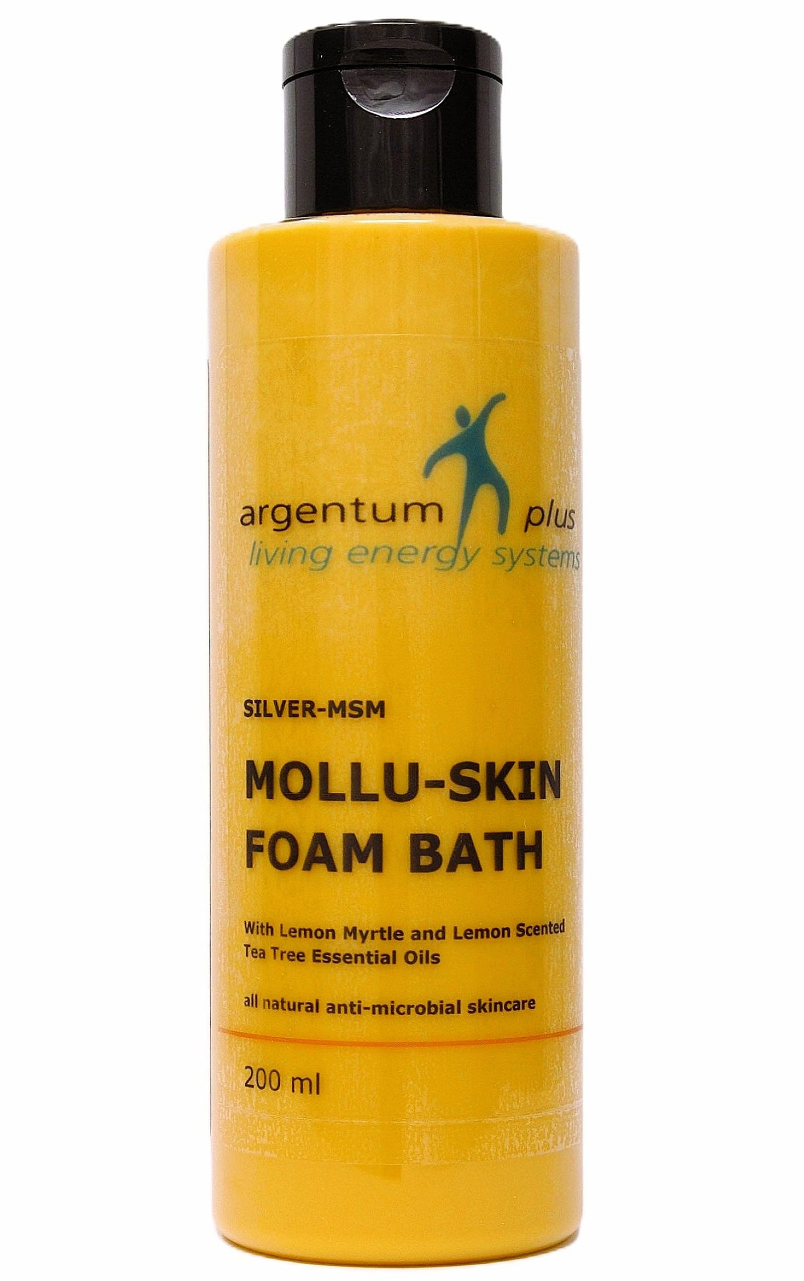 Silver-MSM Mollu-Skin Foam Bath with Lemon Myrtle - Soothing 200 ml
