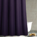 PopKozzi Purple Waffle Weave Shower Curtain – 84 Inch Extra Long Fabric