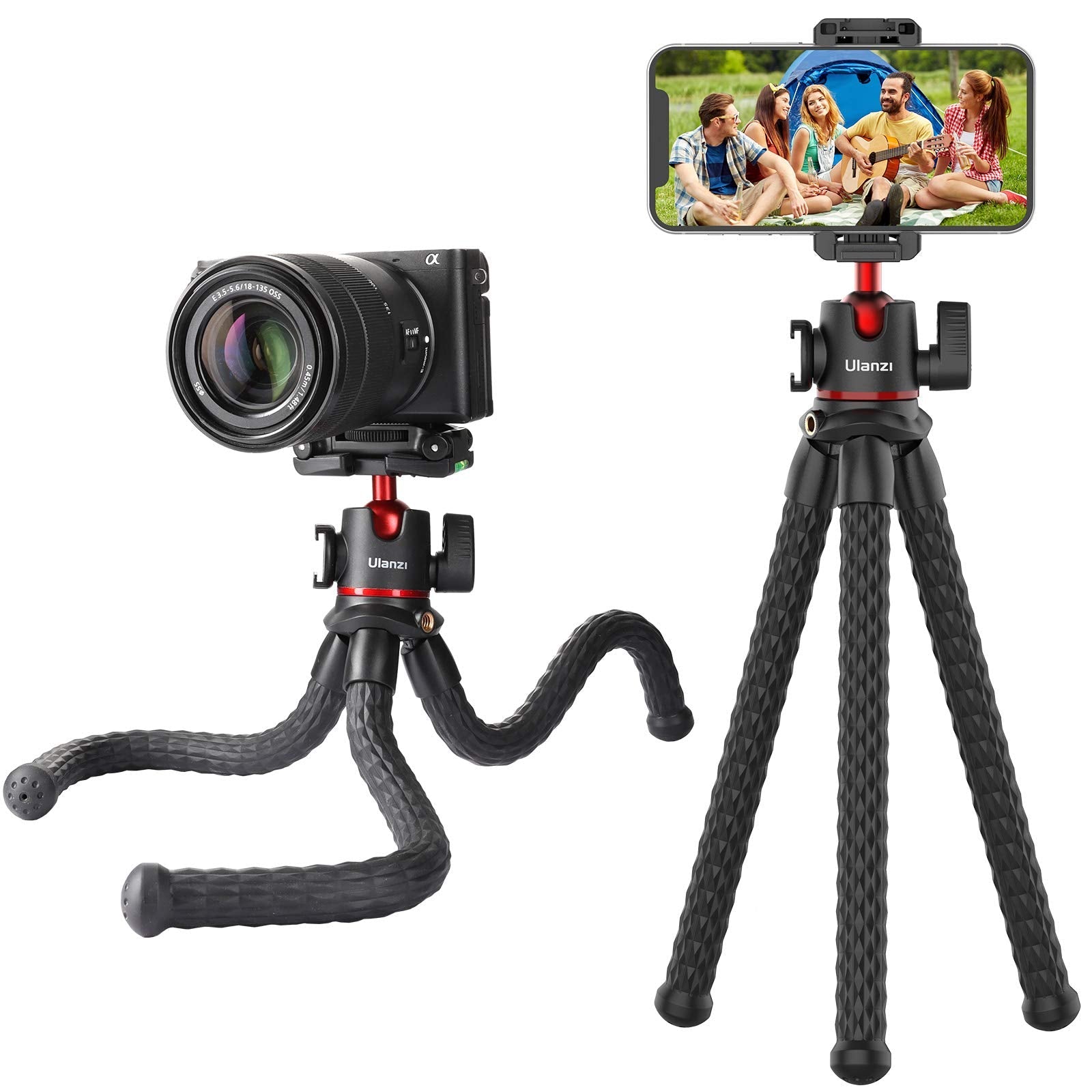 ULANZI MT-33 Flexible Octopus Tripod with Cold Shoe Mount for iPhone