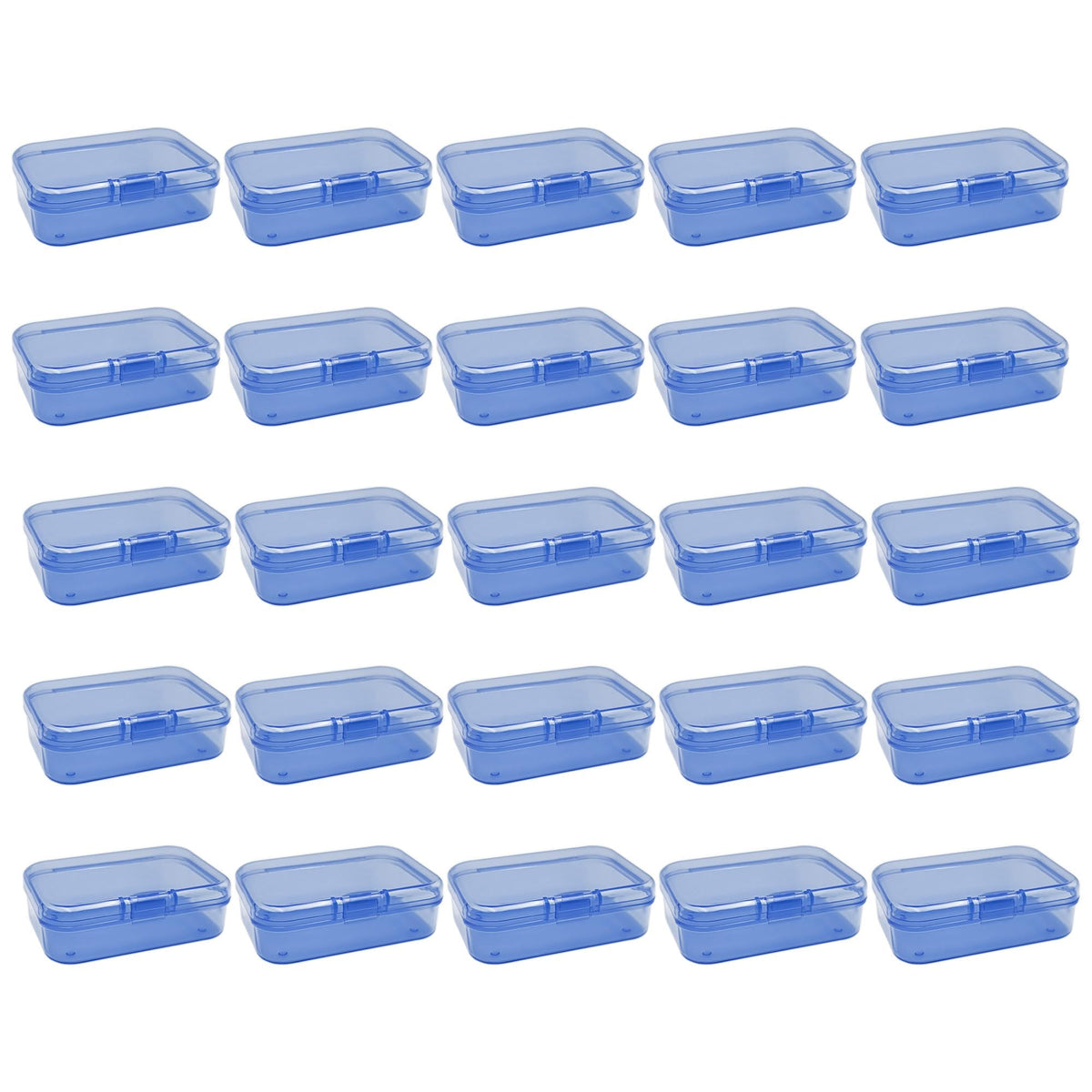 Forever bene 30 Blue Mini Parts Boxes with Lids, 30 Pieces, Blue, each piece measures 6,5 × 4,5 × 2 cm - image 1