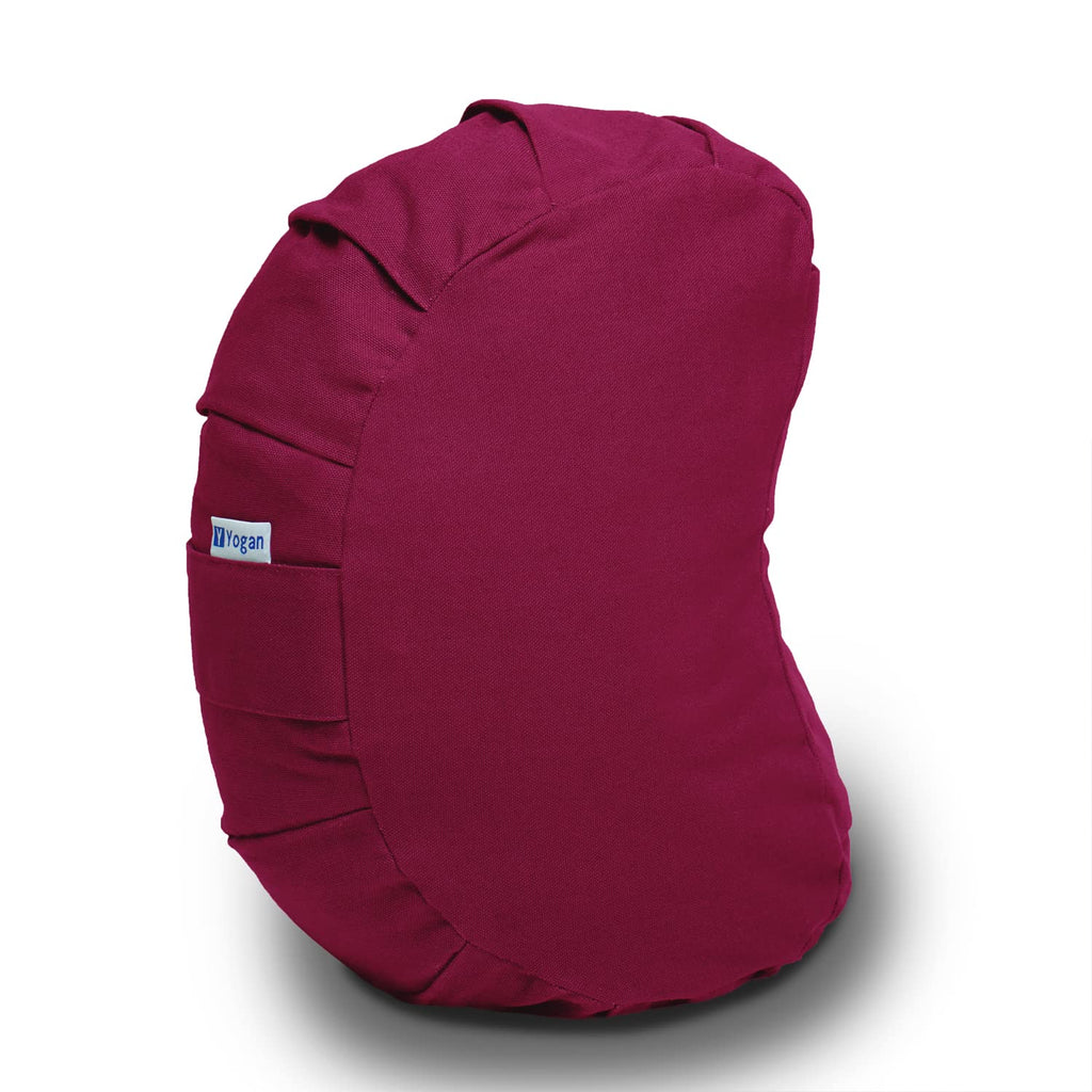 Yogan Crescent Meditation Cushion | Organic Cotton & Buckwheat Hulls
