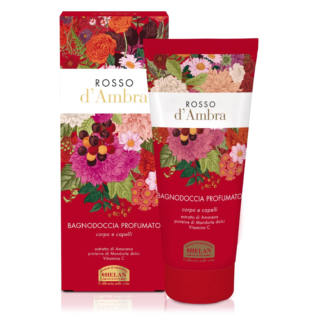 Helan Amber Red - Natural Body and Hair Shampoo with Vitamin C & Almond